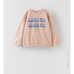 Zara girls sweatshirt pink